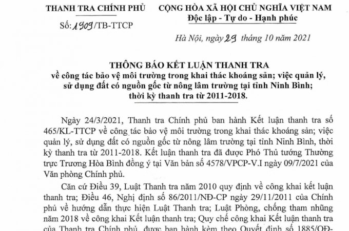 ninh binh hang loat sai pham trong quan ly khai khac khoang san hinh 1