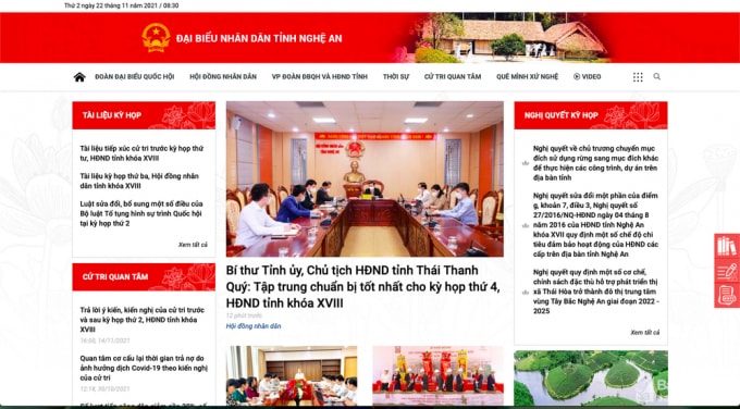 khai truong giao dien moi trang ttdt dai bieu nhan dan tinh nghe an hinh 2