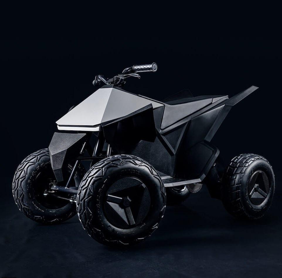 tesla gioi thieu xe dien cyberquad danh rieng cho tre em hinh 1