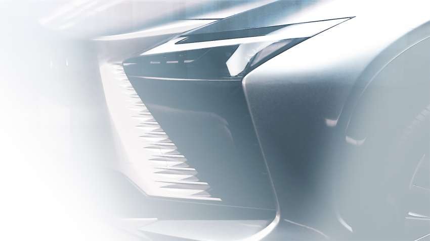 lexus cong bo anh teaser ve mau suv chay hoan toan bang dien rz hinh 1