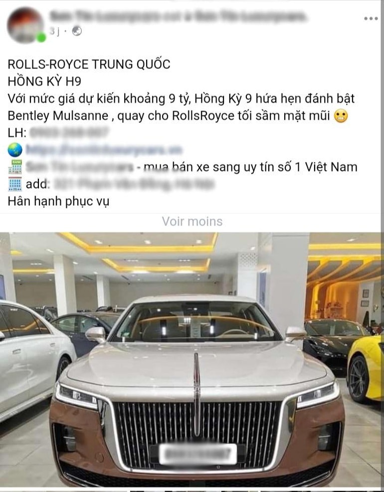 xe trung quoc hongqi h9 duoc bao gia len toi 9 ty dong tai ha noi hinh 1