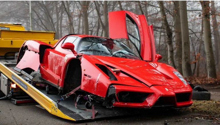 sieu xe hang hiem ferrari enzo hu hong nang sau tai nan hinh 1