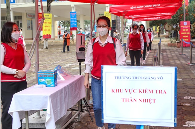 ha noi to chuc dien tap cong tac don hoc sinh tro lai truong hoc hinh 1