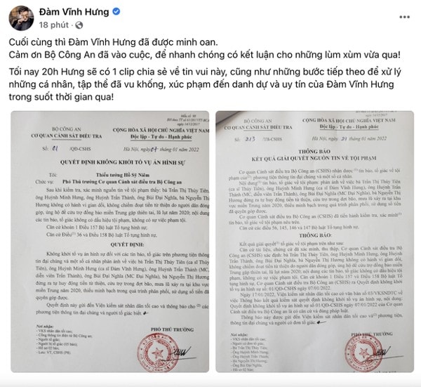 ca si dam vinh hung quyet lam ro de xu ly nhung nguoi bia dat vu khong anh hinh 1