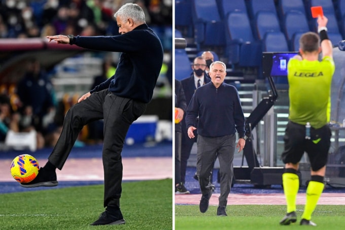 hlv mourinho lai bi duoi khoi san vi hanh vi phan cam hinh 1