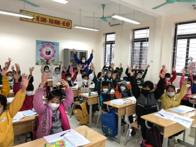 hoc sinh tieu hoc khoi 6 cua 18 huyen thi xa ha noi dung hoc truc tiep hinh 1