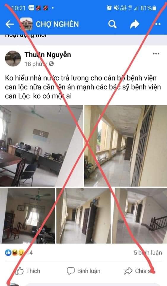 ha tinh trieu tap mot thanh nien dang thong tin sai su that len facebook hinh 1