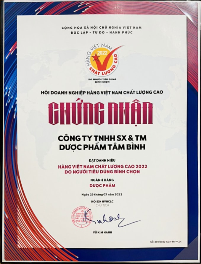 duoc pham tam binh lan thu 4 duoc binh chon hang viet nam chat luong cao hinh 2