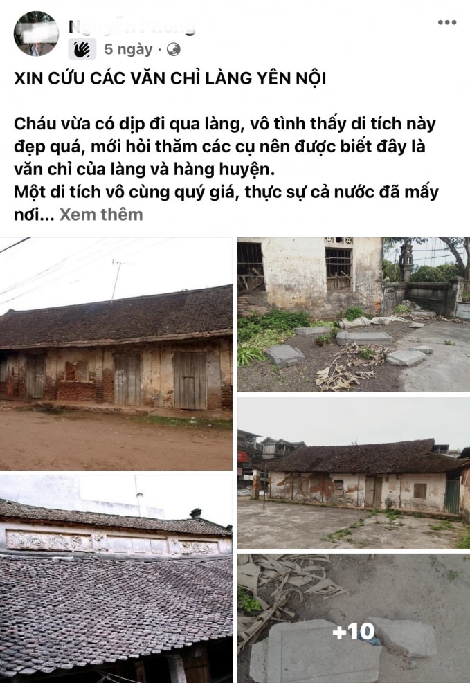 di tich lich su bi bo hoang nguoi dan lang yen noi xot xa keu cuu hinh 1
