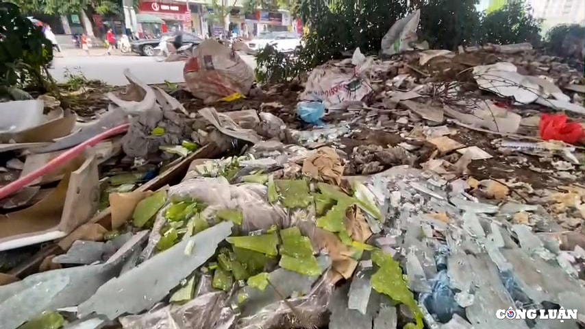 dai phan cach duong vanh dai 3 ha noi bi bien thanh bai do rac hinh 4