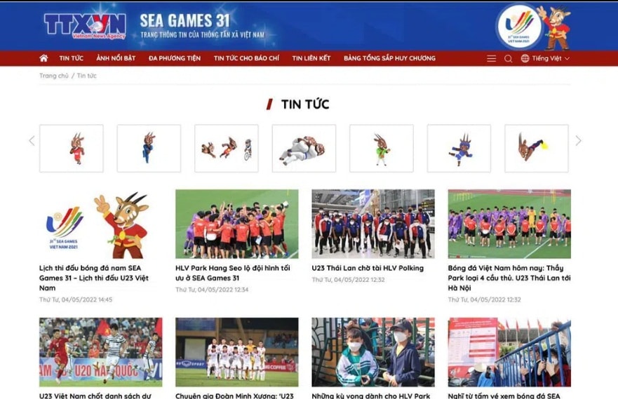 thong tan xa viet nam ra mat chuyen trang tin tuc ve sea games 31 hinh 1