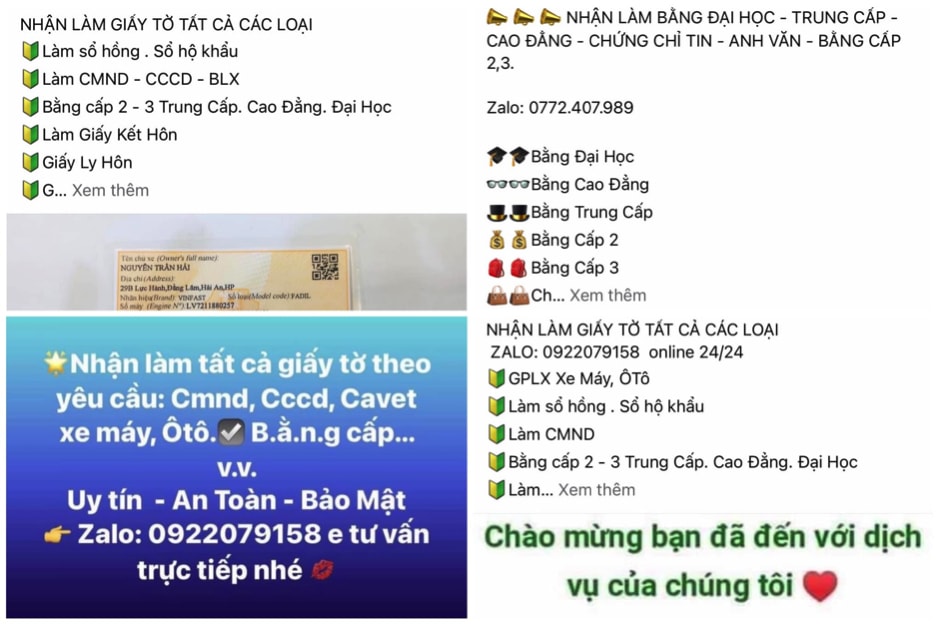 no ro dich vu lam gia giay to tren mang xa hoi hinh 1
