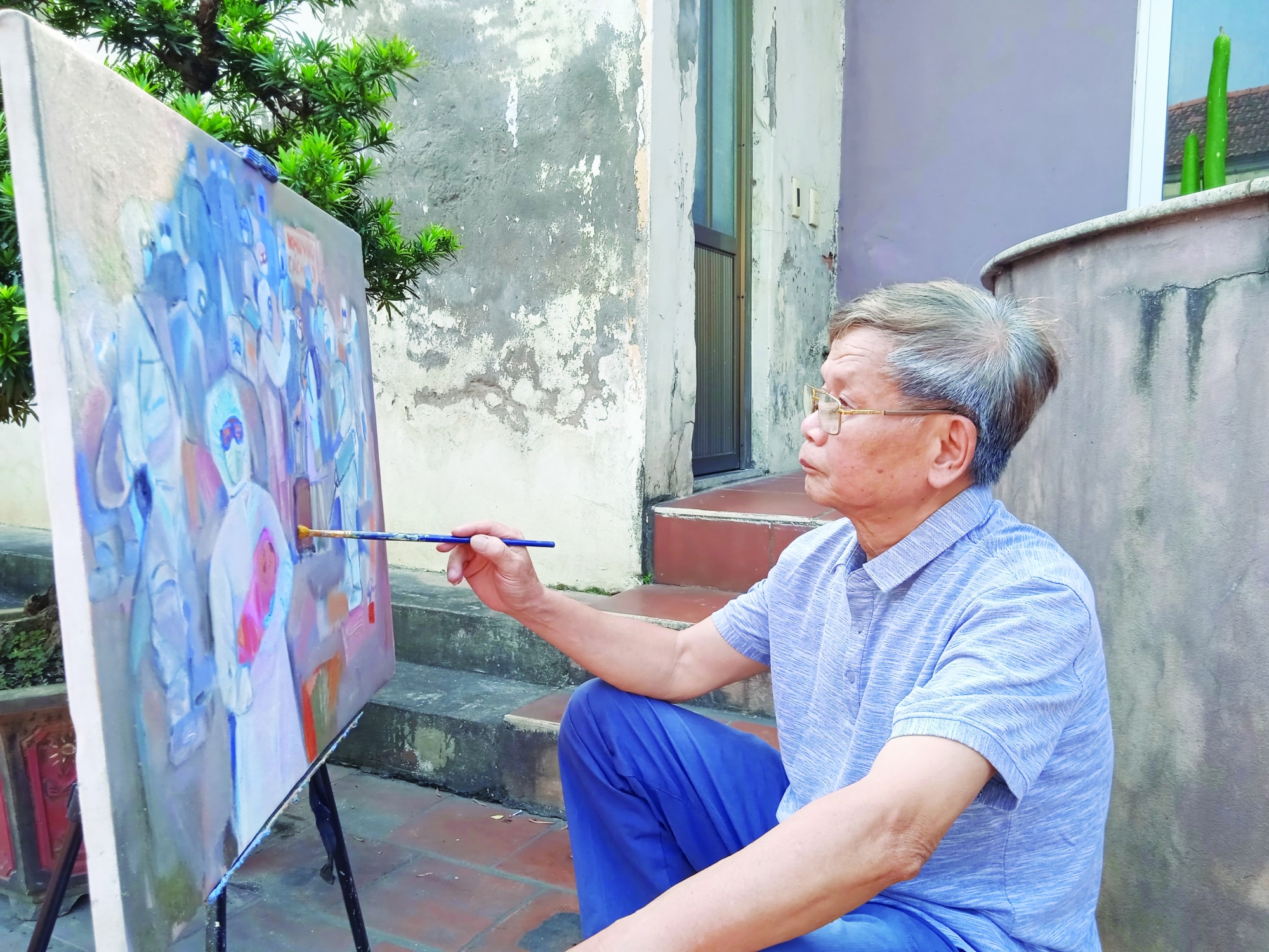 hoa si khanh cham nguyen pho chu tich hoi nha bao thanh pho ha noi viet la nghe ve la nghiep hinh 2