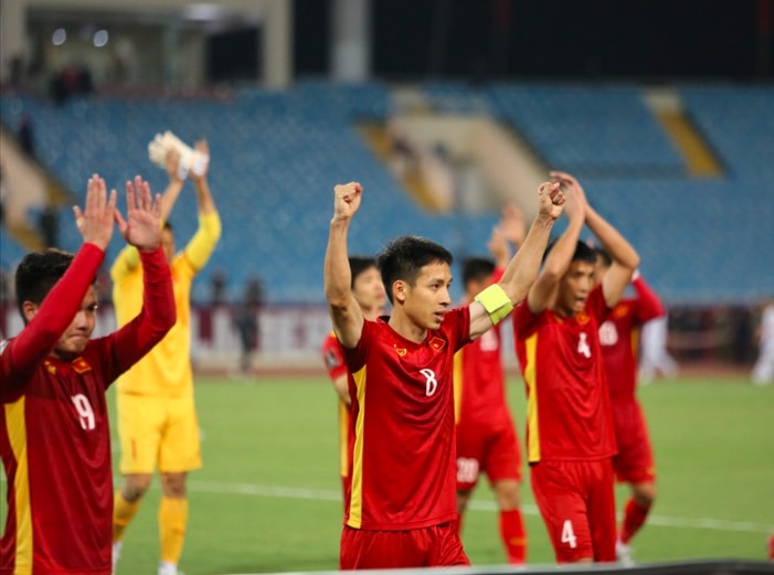 Cụ thể, tuyển Việt Nam được cộng 3,46 điểm, nâng số điểm tích lũy lên thành 1.218,84 điểm. Ảnh: AFC