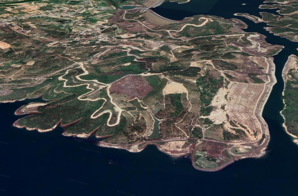 Khu vực dự án Khu đô thị Đại Ninh. Ảnh: Google Earth.