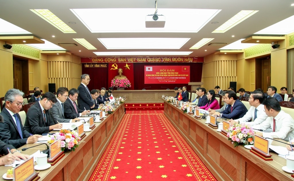 Hội nghị xúc tiến đầu tư giữa UBND tỉnh Vĩnh Phúc và Tổ chức xúc tiến Thương mại Nhật Bản (JETRO).