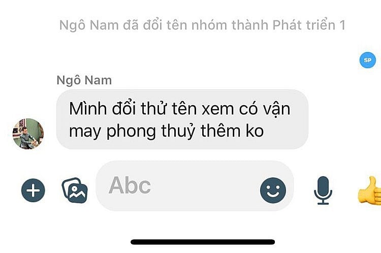 Hình ảnh tên nhóm do tài khoản có tên “Ngô Nam” đã đổi tên.