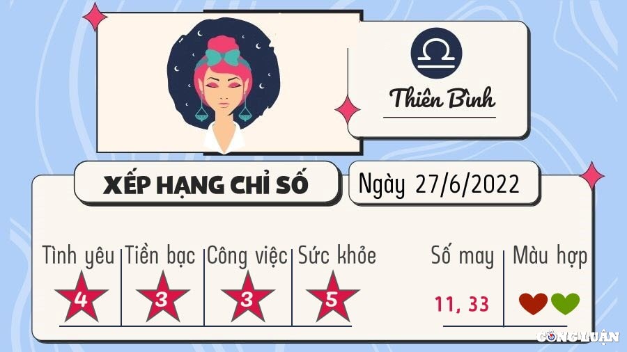 Xem tử vi hôm nay cung Thiên Bình: Ngày đầu tuần của Thiên Bình do Mặt Trăng vuông góc với sao Hải Vương nên có thể hơi rối trí, mệt mỏi và đa nghi, gần đây bạn có nhiều việc phải lo lắng.