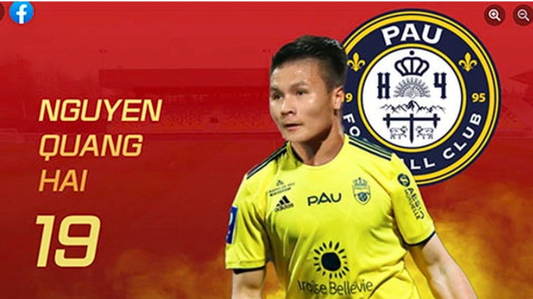 Hiện tại, câu lạc bộ Pau FC có vẻ như là bến đỗ của tiền vệ người Việt Nam. Ảnh: Paul FC