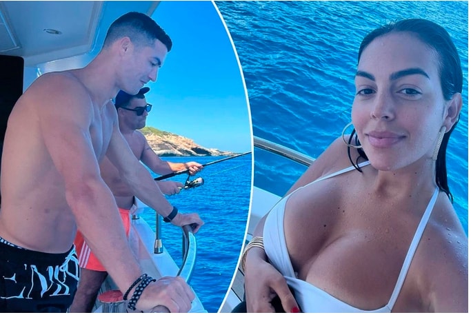 Hình ảnh Ronaldo và bạn gái trong kỳ nghỉ. Ảnh: Daily Mail