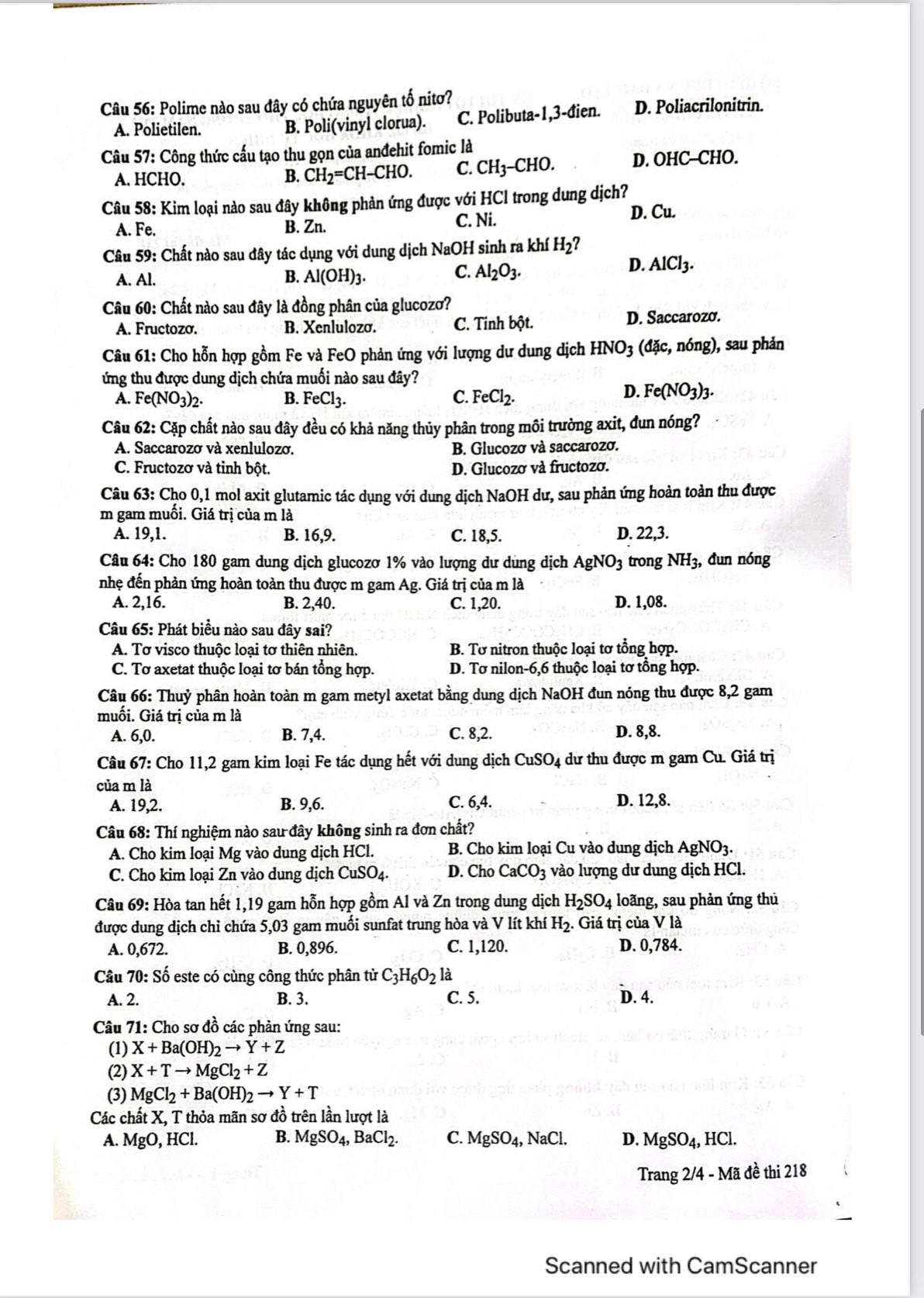 de thi tot nghiep thpt 2022 mon hoa hoc ma de 218 hinh 2