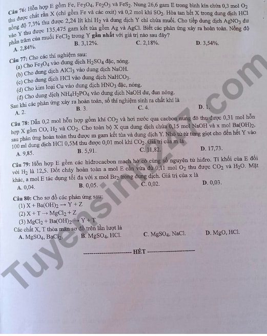 de thi tot nghiep thpt 2022 mon hoa hoc ma de 202 hinh 4