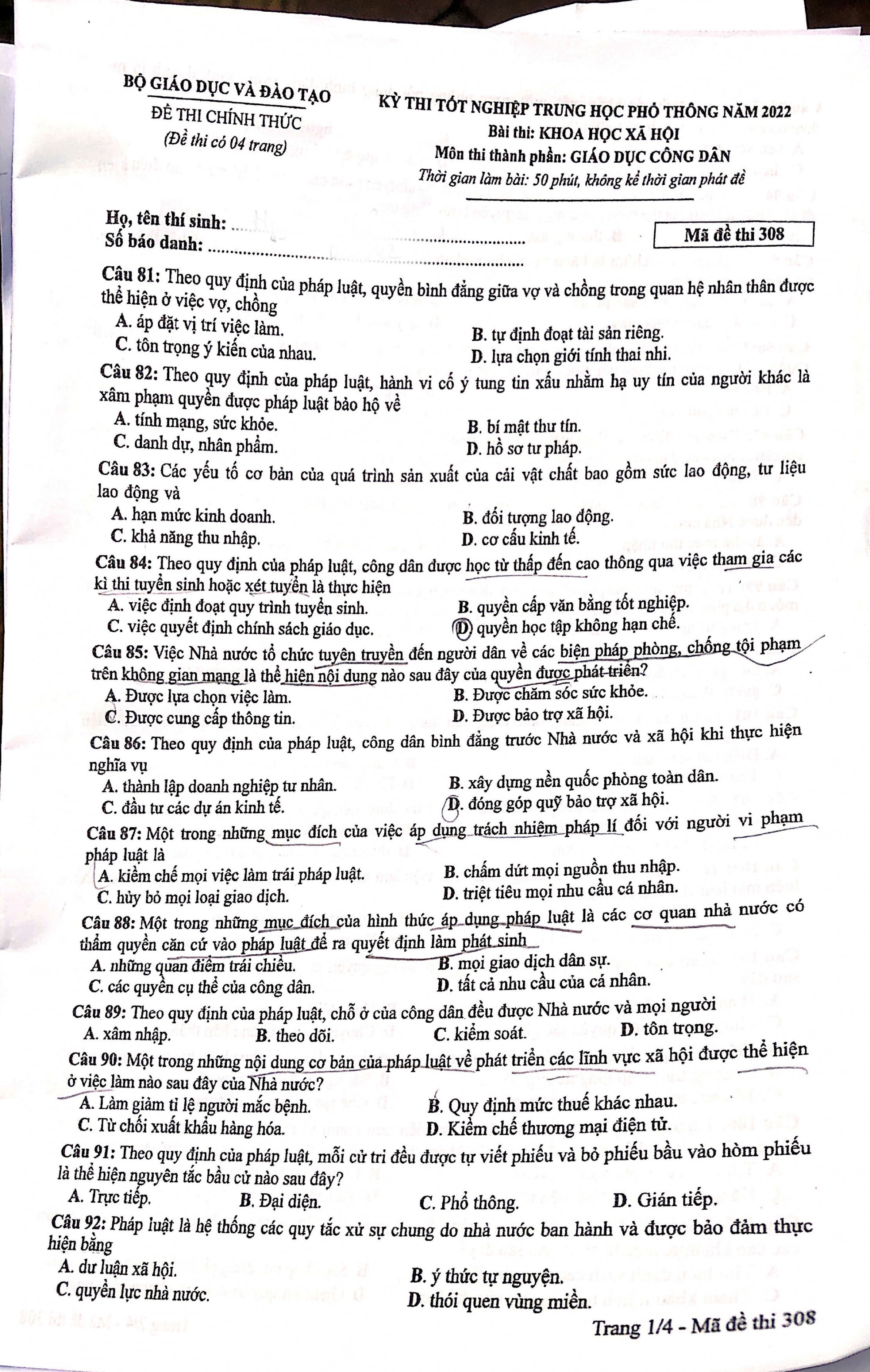 de thi tot nghiep thpt 2022 mon lich su ma de 308 hinh 1