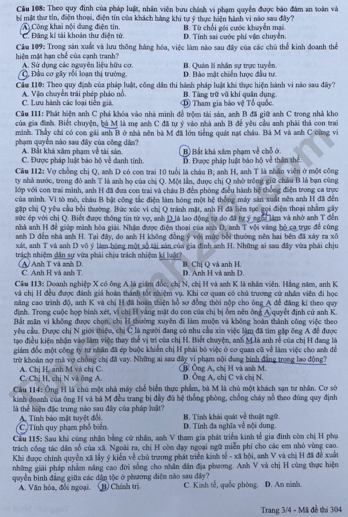 de thi tot nghiep thpt 2022 mon gdcd ma de 304 hinh 3