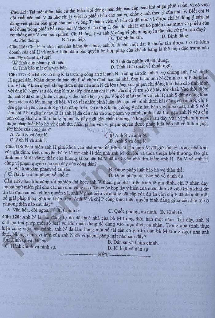 de thi tot nghiep thpt 2022 mon gdcd ma de 310 hinh 4