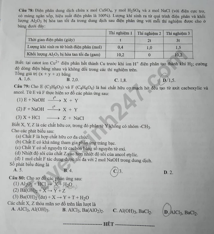 de thi tot nghiep thpt 2022 mon hoa hoc ma de 211 hinh 4