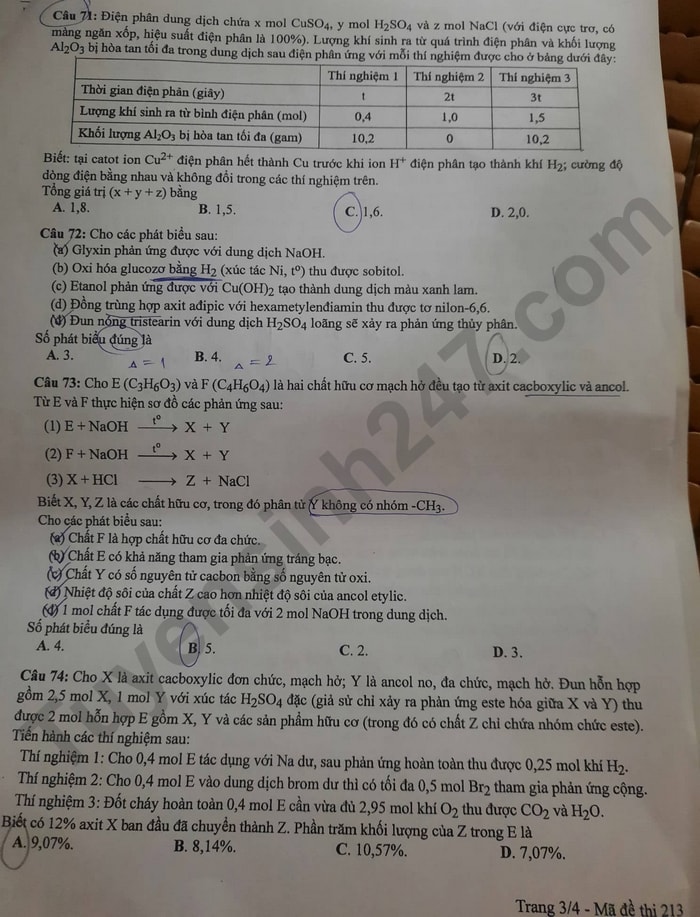 de thi tot nghiep thpt 2022 mon hoa hoc ma de 213 hinh 3