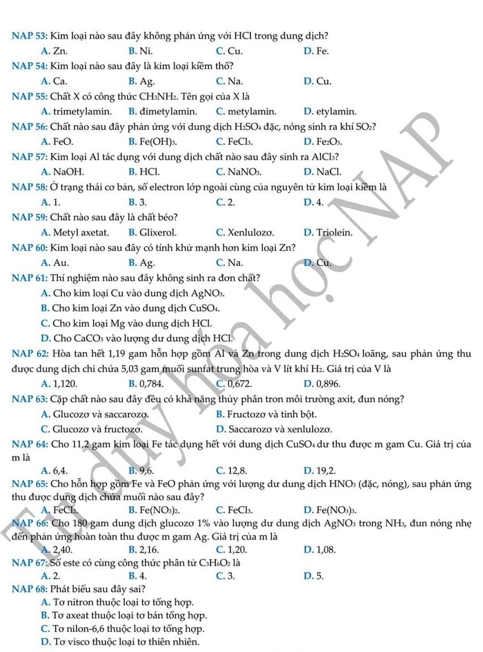 de thi tot nghiep thpt 2022 mon hoa hoc ma de 214 hinh 2