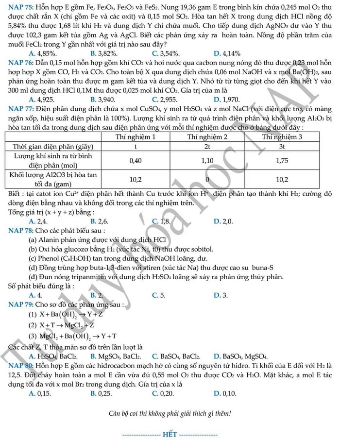de thi tot nghiep thpt 2022 mon hoa hoc ma de 214 hinh 4