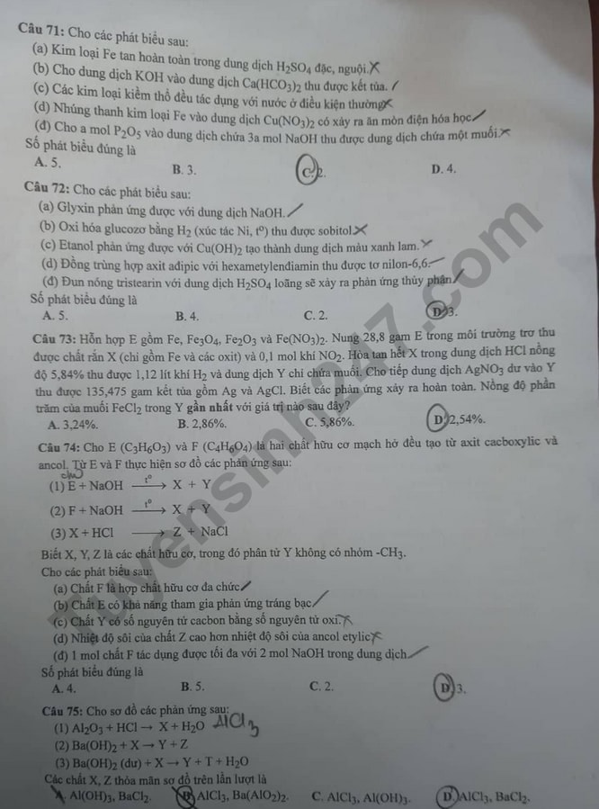 de thi tot nghiep thpt 2022 mon hoa hoc ma de 219 hinh 3