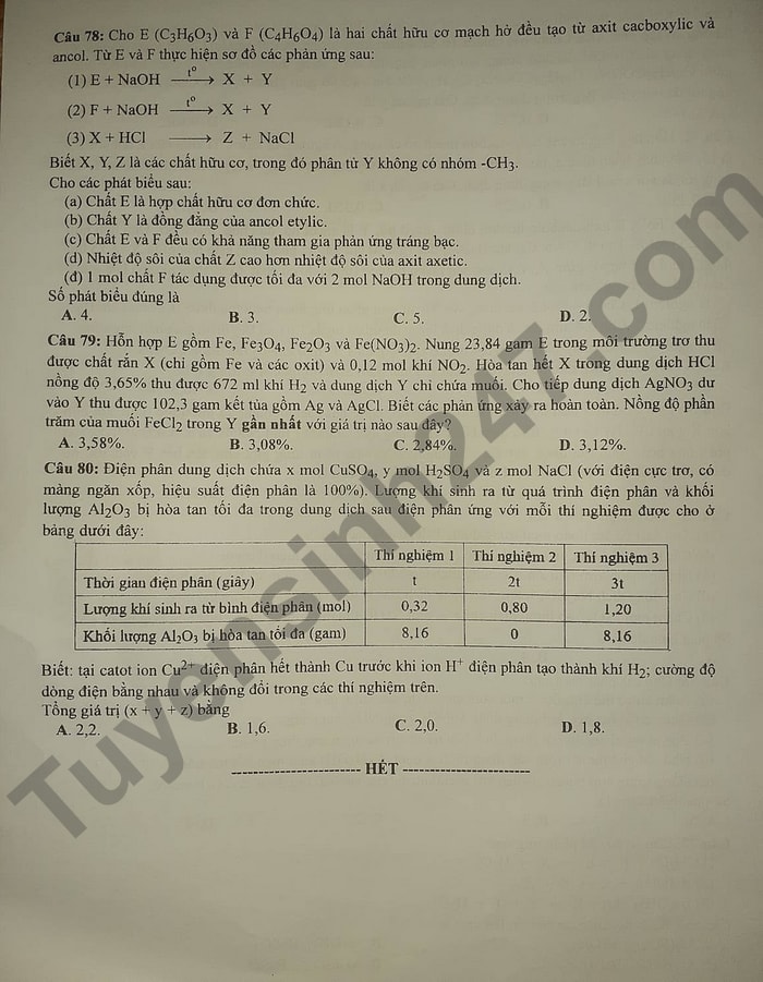 de thi tot nghiep thpt 2022 mon hoa hoc ma de 223 hinh 4