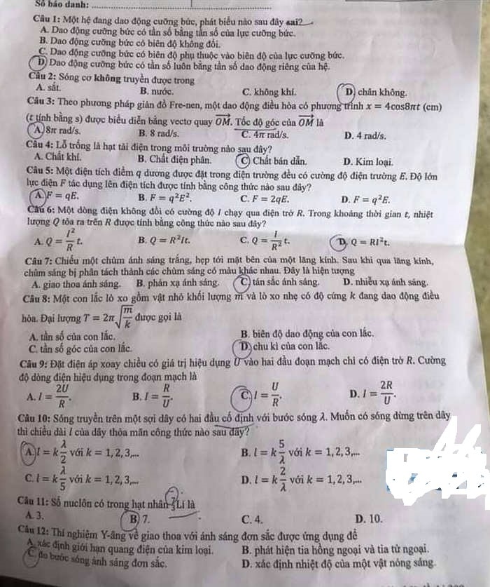 de thi tot nghiep thpt 2022 mon vat ly ma de 209 hinh 1