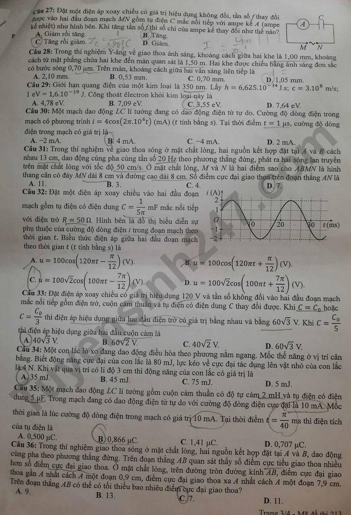 de thi tot nghiep thpt 2022 mon vat ly ma de 213 hinh 3