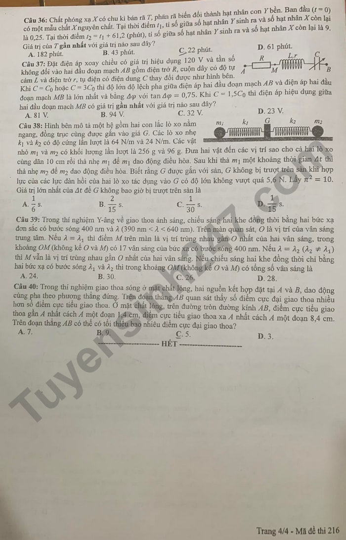 de thi tot nghiep thpt 2022 mon vat ly ma de 216 hinh 4