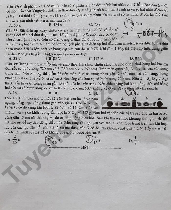 de thi tot nghiep thpt 2022 mon vat ly ma de 219 hinh 3