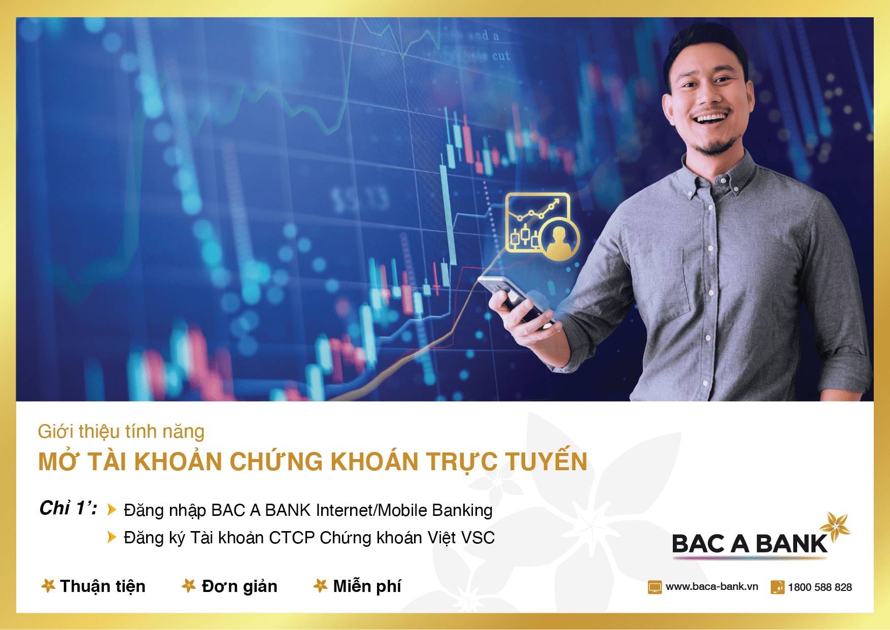 bac a bank chinh thuc ra mat tinh nang mo tai khoan chung khoan tren internet banking va mobile banking hinh 1