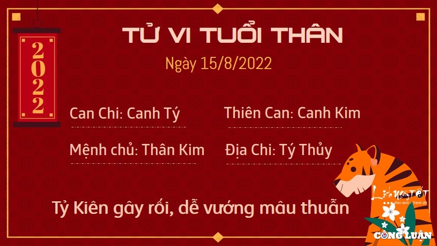 tu vi hom nay 15 8 2022 thu 2 ngay 18 7 am lich cua 12 con giap hinh 9