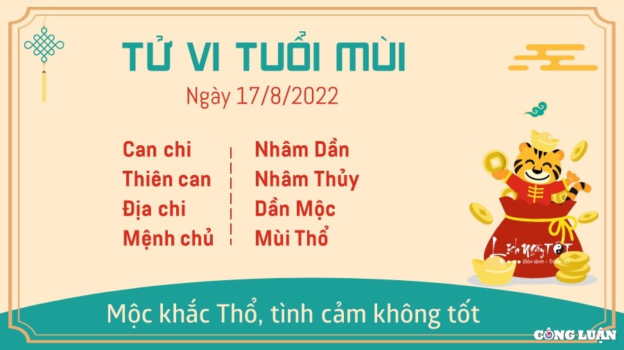 tu vi hom nay 17 8 2022 thu 4 ngay 20 7 am lich cua 12 con giap hinh 8