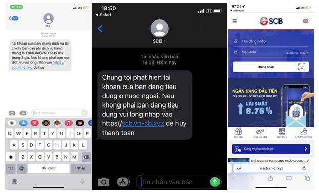 scb canh bao lua dao qua tin nhan gia mao hinh 1