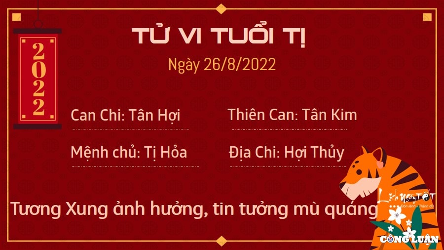 tu vi hom nay 26 8 2022 thu 6 ngay 29 7 am lich cua 12 con giap hinh 6