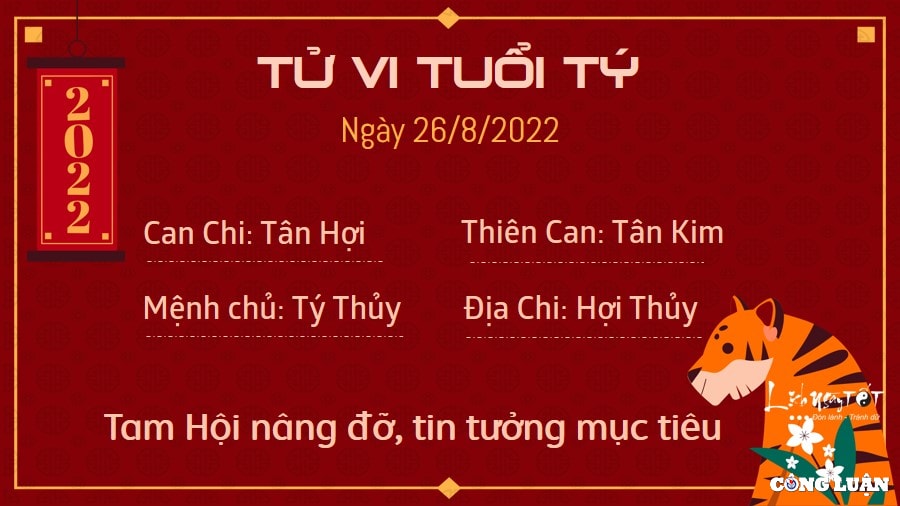 tu vi hom nay 26 8 2022 thu 6 ngay 29 7 am lich cua 12 con giap hinh 1