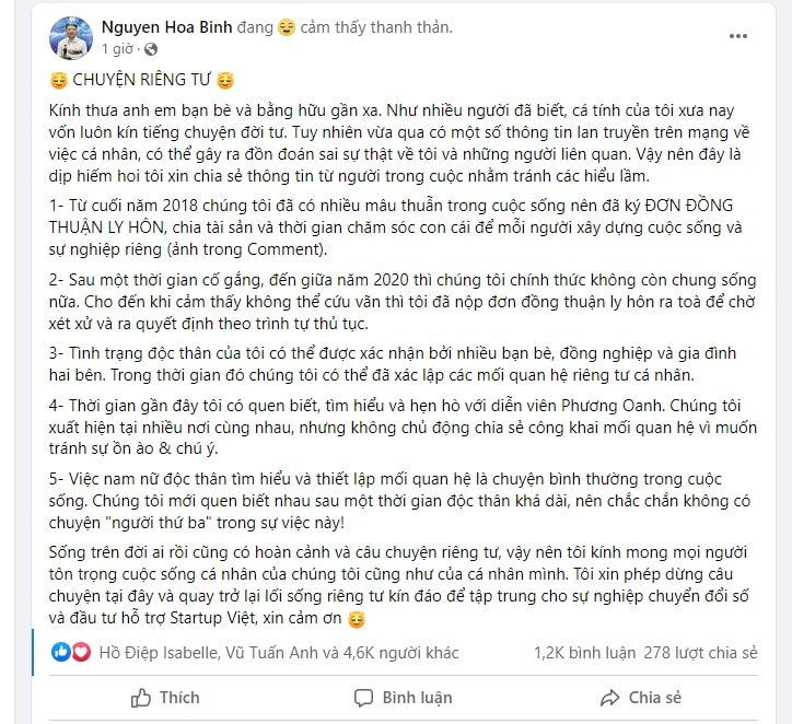 shark binh lam ro chuyen ly hon khang dinh chuyen hen ho voi phuong oanh hinh 3