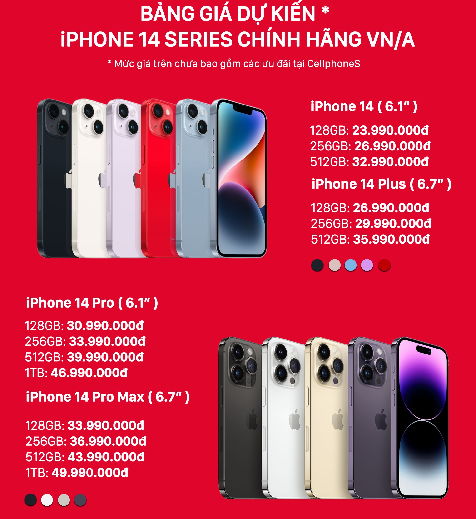 lo gia ban iphone 14 series tai viet nam cao nhat len toi 4999 trieu dong hinh 1