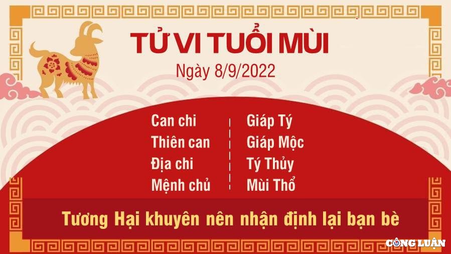 tu vi hom nay 8 9 2022 thu 5 ngay 13 8 am lich cua 12 con giap hinh 8