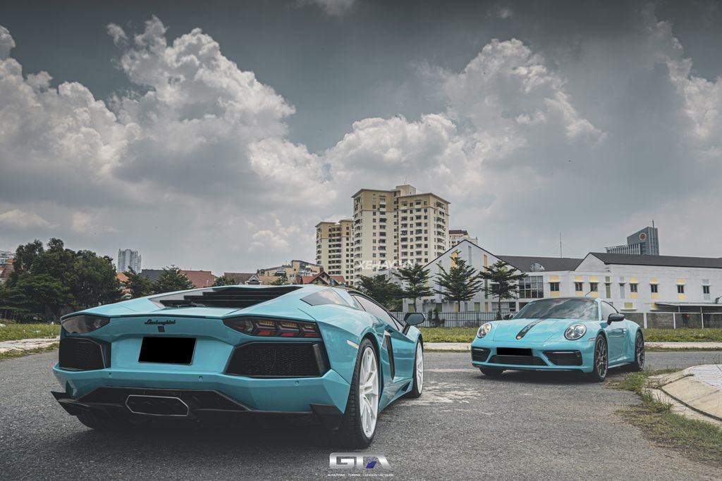 lamborghini aventador ban do novitec torado la mat voi mau xanh miami hinh 6