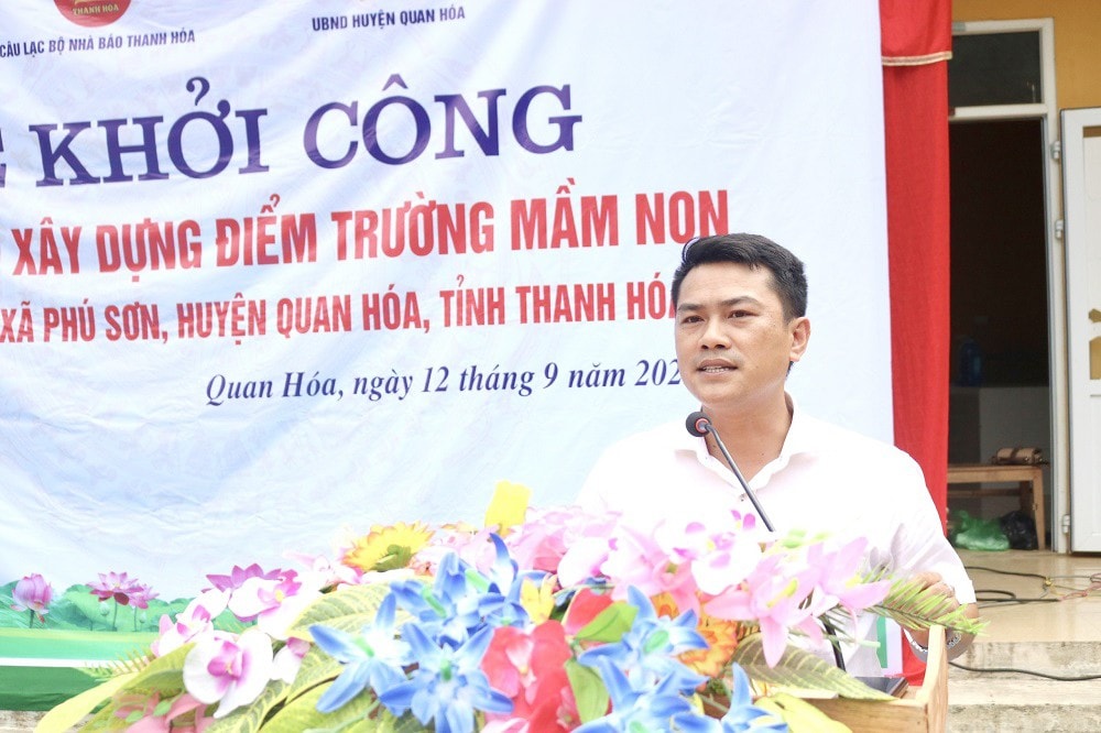 clb nha bao thanh hoa xay dung diem truong mam non tai ban tai giac huyen quan hoa hinh 1